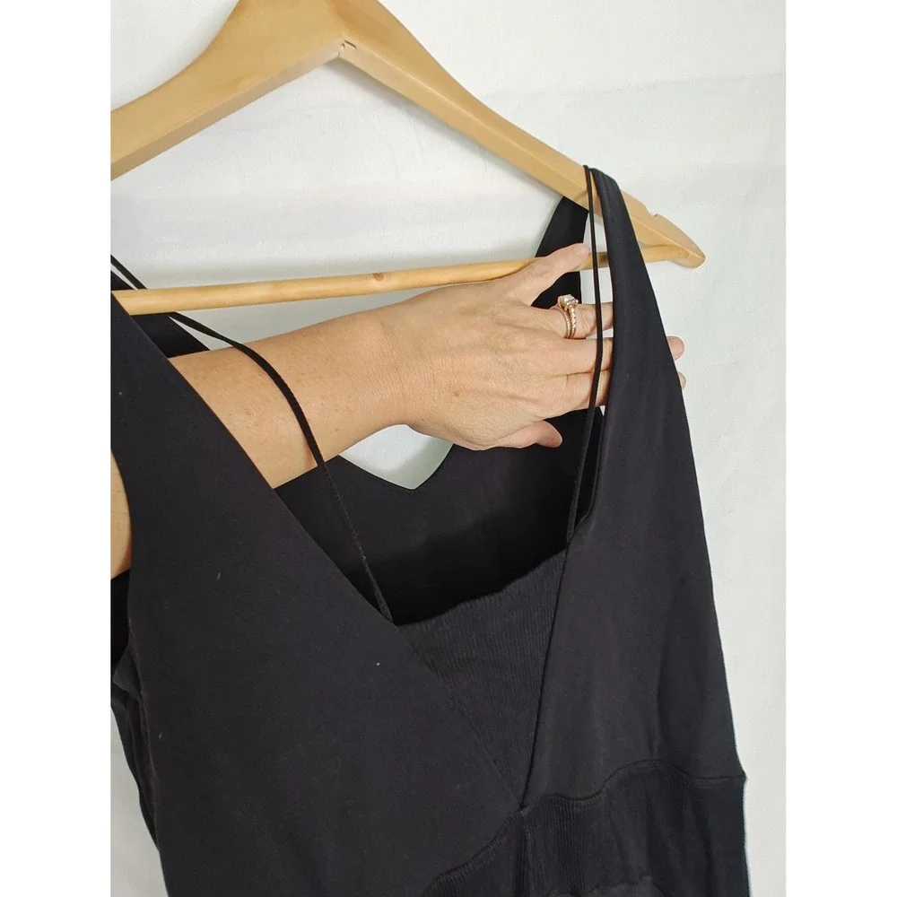 NIKE Yoga Luxe Infinalon Jumpsuit Stretch‎ Black One Piece Dry Fit CJ5272-010 M